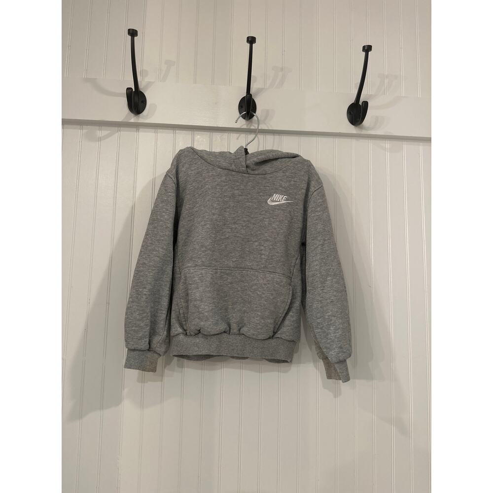 Nike Toddler Kids Sportswear Club Fleece Hoodie Pullover Heather Size 3-4Y Grey
